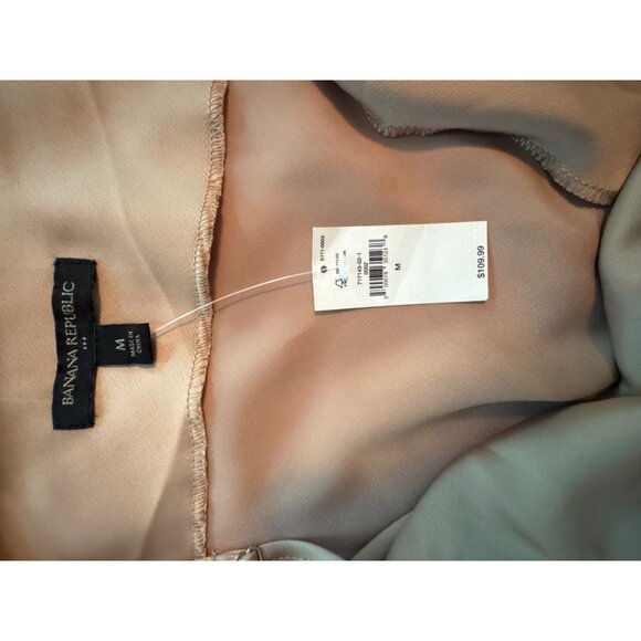 Banana Republic Cowl Neck Satin Midi Slip Dress, Champagne - Size M Medium - Picture 5 of 7